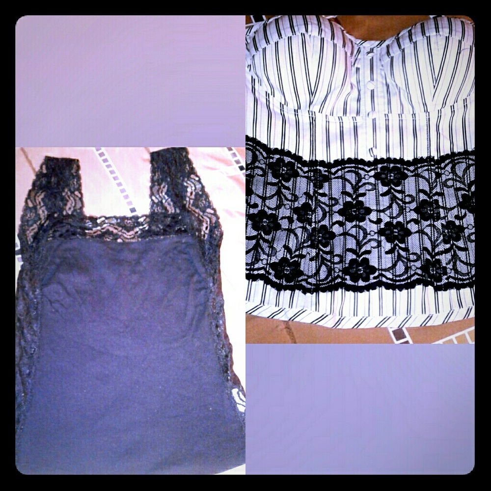 ⚠BUNDLE⚠ Myth Pinstripe Corset Top & Rampage Cami⚠